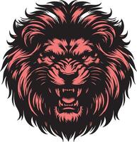 Fierce Lion Showing Aggression and Focused Rage vector