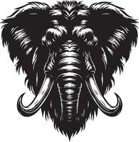 Fierce Elephant Depiction with Snarling Face vector