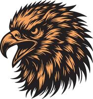 Fierce Bird of Prey in Dynamic Pose vector
