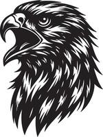 Angry Falcon Face Design for Bold Artwork vector