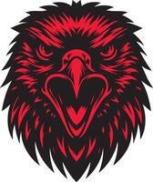 Ferocious Falcon Head Illustration with Intense Expression vector