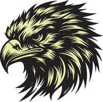 Angry Raptor Head with Sharp Talons vector