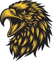 Dramatic Eagle Head Illustration for Dynamic Themes vector