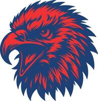 Ferocious Bird of Prey Illustration with Angry Look vector