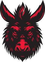 Fierce Donkey Depiction with Snarling Face vector