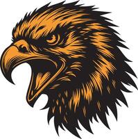 Powerful Falcon Head Depiction for Dynamic Themes vector