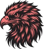 Wild Hawk Head with Menacing Expression vector