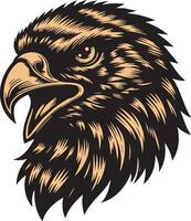 Artistic Representation of a Ferocious Falcon Face vector