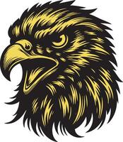 Wild Falcon Design with Aggressive Features vector