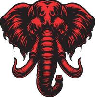 Powerful and Hostile Elephant Illustration vector