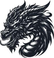 Dragon in Rage with Bold and Intense Design vector