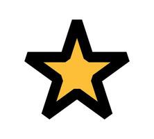 star icon on yellow colour vector
