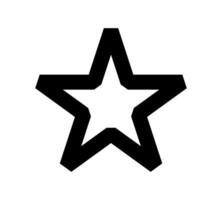 star icon on black and white colour vector