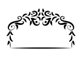 Floral Decorative Retro Header Design on Black Colour vector