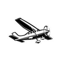 Light Aircraft . Small Plane Propeller Art Isolated vector