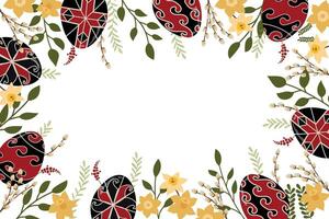 Easter egg frame vector