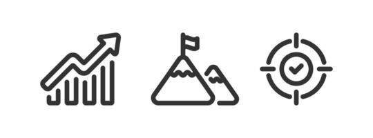 Personal success icon. Career goal. Personal development strategy. Skill progress. Achievement growth. vector