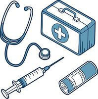 Medical collection set vector