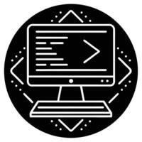 Coding Brackets Silhouette on White Background Symbolizing Technology vector