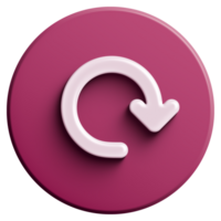 A pink circular button with an arrow pointing to the left png