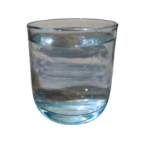A glass of water with a drop of water in it png