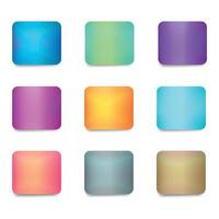 Colorful set of buttons, square and round shape. illustration vector