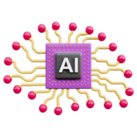 A computer chip with the word ai on it png