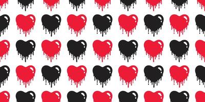 heart seamless pattern valentine color Sagging Flowing splash graffiti gift wrapping paper tile background repeat wallpaper cartoon doodle red illustration design isolated vector