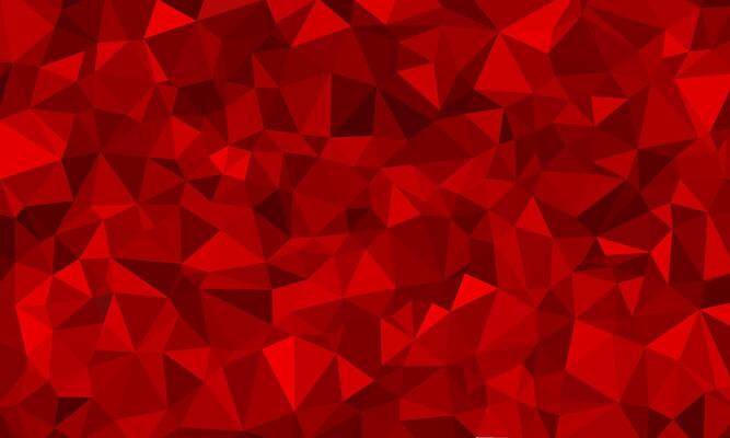 Red flat polygon background texture. Modern mosaic illusion illustration with triangle shape pattern elements for display, business, website, advertising, display, idea
