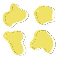 Yellow dynamic graphic shape design element. vector