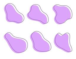 Purple graphic shape design element. Background or fluid abstract geometric modern splash. vector