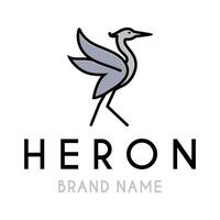 herons logo. minimalist style design vector