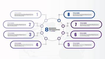 Blue tone circle infographic with 8 steps, process or options. vector