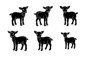 Goat Silhouettes for Design vector