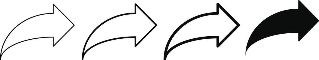 Share icon set. Share arrow symbol. Share line style icons vector