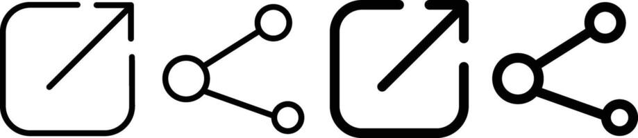 Share icon set. Share arrow symbol. Share line style icons vector