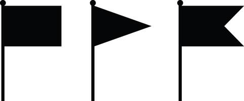 Flag icon set. Report spam flag symbol vector