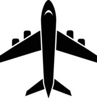 Airplane icon minimalist design black silhouette. vector
