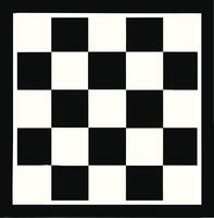 Checkerboard pattern black and white squares geometric design. vector