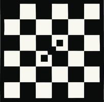 Abstract geometric pattern black and white squares chessboard like design. vector