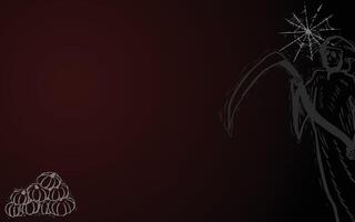 Textless Halloween template with death devil vector