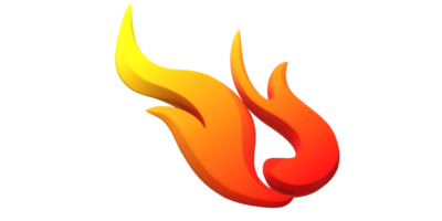 Fire Flame Element isolated on a Transparent Background png