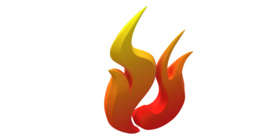 Fire Flame Symbol isolated on a Transparent Background png