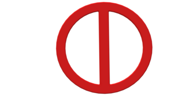 Not Allowed Prohibited No Sign isolated on a Transparent Background png