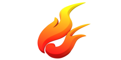 Fire Flame Burn Symbol isolated on a Transparent Background png