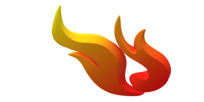 Fire Flame Design isolated on a Transparent Background png
