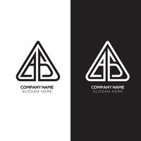 AB Triangle Logo A Unique Symbol for Your Business vector
