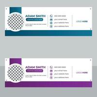 Email Signature Template Design vector