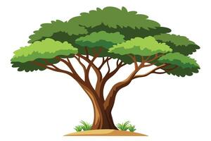Set of flat stylized trees vector