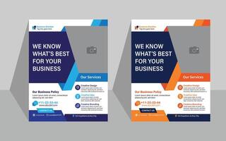 Modern Flyer Design Templates set. vector